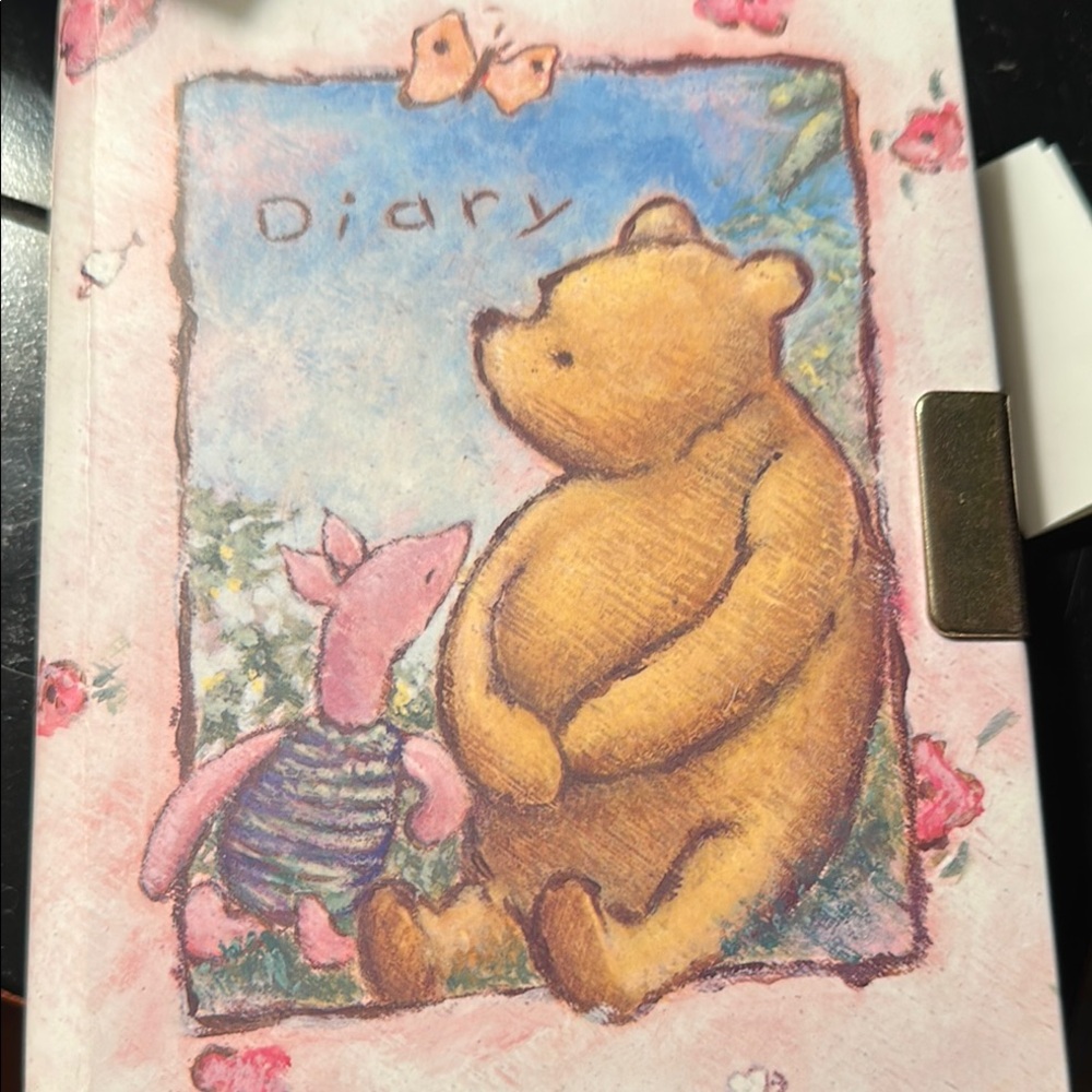 Winnie the Pooh and Piglet Diary - Pink and Yellow